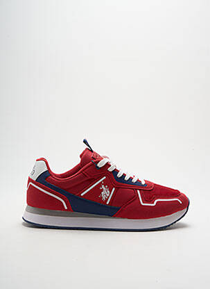 Baskets empiècements bout rond rouge U.S. POLO ASSN homme