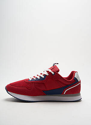 Baskets empiècements bout rond rouge U.S. POLO ASSN homme