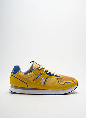 Baskets empiècements bout rond jaune U.S. POLO ASSN homme