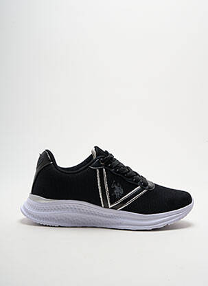 Baskets semelle amovible talon plat jusqu'à 3cm noir U.S. POLO ASSN femme