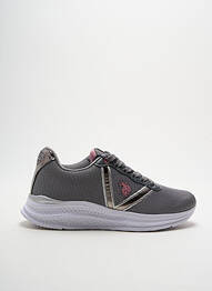 Baskets semelle amovible talon plat jusqu'à 3cm gris U.S. POLO ASSN femme