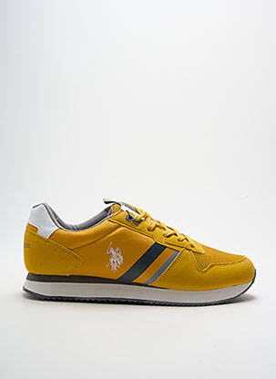 Baskets empiècements bout rond jaune U.S. POLO ASSN homme