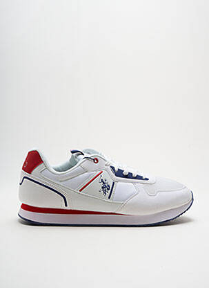 Baskets empiècements bout rond blanc U.S. POLO ASSN homme