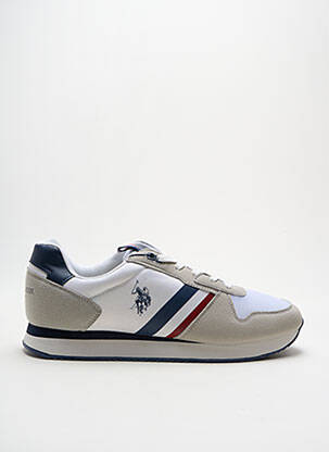 Baskets empiècements bout rond blanc U.S. POLO ASSN homme