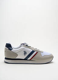 Baskets empiècements bout rond blanc U.S. POLO ASSN homme