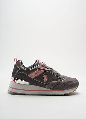 Baskets bout rond talon de 4 à 6cm rose U.S. POLO ASSN femme