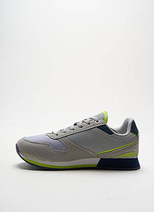 Baskets matière lisse bout rond gris U.S. POLO ASSN homme