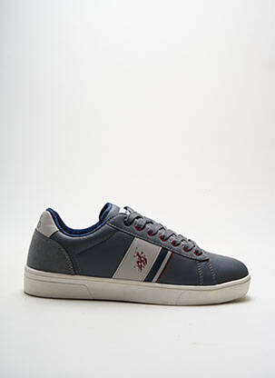 Baskets matière lisse bout rond gris U.S. POLO ASSN homme