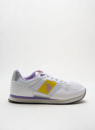 Baskets semelle amovible talon plat jusqu'à 3cm blanc U.S. POLO ASSN femme
