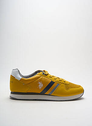 Baskets empiècements bout rond jaune U.S. POLO ASSN homme