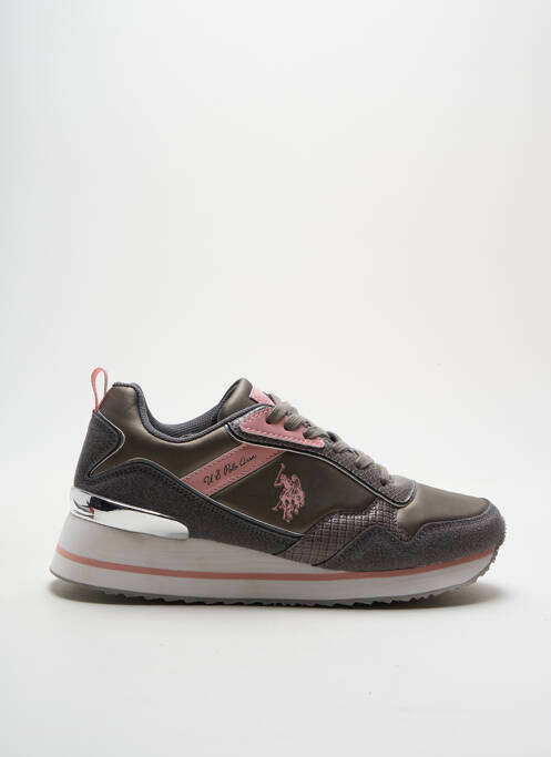 Baskets bout rond talon de 4 à 6cm rose U.S. POLO ASSN femme