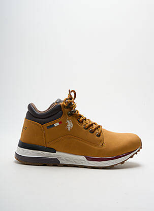 Baskets fermeture zip et lacets bout rond jaune U.S. POLO ASSN homme