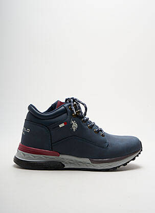 Baskets fermeture zip et lacets bout rond bleu U.S. POLO ASSN homme