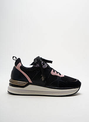Baskets tissage tissage pailleté talon de 4 à 6cm noir U.S. POLO ASSN femme