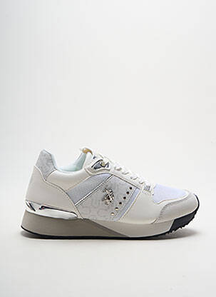 Baskets tissage satiné talon plat jusqu'à 3cm blanc U.S. POLO ASSN femme