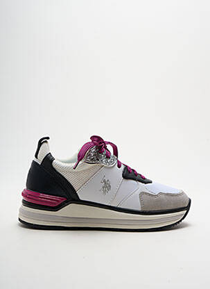 Baskets tissage tissage pailleté talon de 4 à 6cm violet U.S. POLO ASSN femme