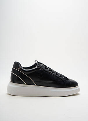 Baskets tissage satiné talon de 4 à 6cm noir U.S. POLO ASSN femme