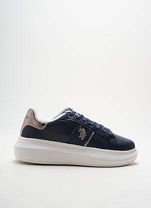 Baskets semelle amovible talon de 4 à 6cm bleu U.S. POLO ASSN femme