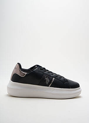 Baskets semelle amovible talon de 4 à 6cm noir U.S. POLO ASSN femme
