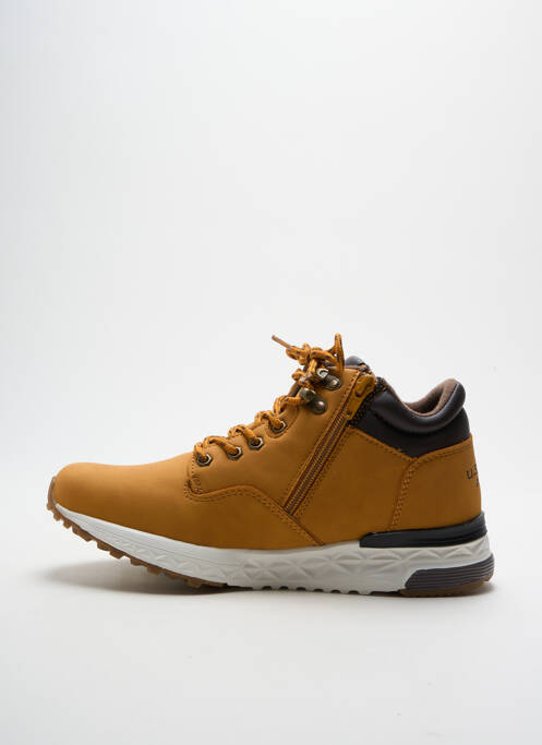 Baskets empiècements bout rond jaune U.S. POLO ASSN homme