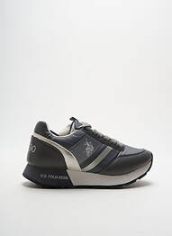 Baskets semelle amovible talon plat jusqu'à 3cm gris U.S. POLO ASSN femme