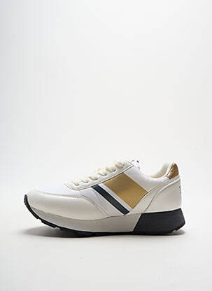 Baskets tissage satiné talon plat jusqu'à 3cm blanc U.S. POLO ASSN femme
