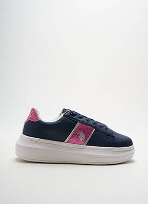 Baskets talon compensé talon de 4 à 6cm bleu U.S. POLO ASSN femme