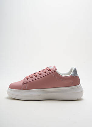 Baskets talon compensé talon de 4 à 6cm rose U.S. POLO ASSN femme