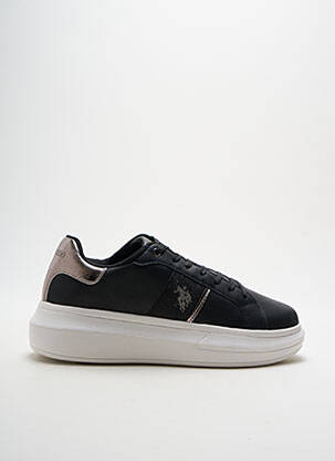 Baskets talon compensé talon de 4 à 6cm noir U.S. POLO ASSN femme