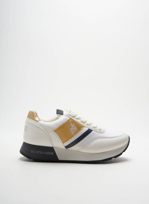 Baskets tissage satiné talon plat jusqu'à 3cm blanc U.S. POLO ASSN femme