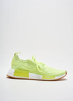 Baskets empiècements bout rond jaune ADIDAS homme