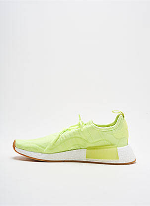Baskets empiècements bout rond jaune ADIDAS homme
