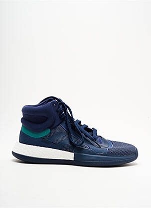 Baskets empiècements bout rond bleu ADIDAS homme