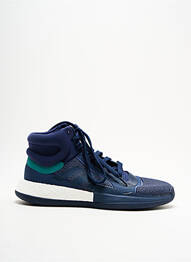 Baskets empiècements bout rond bleu ADIDAS homme