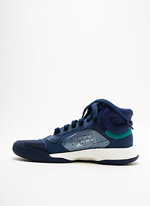 Baskets empiècements bout rond bleu ADIDAS homme