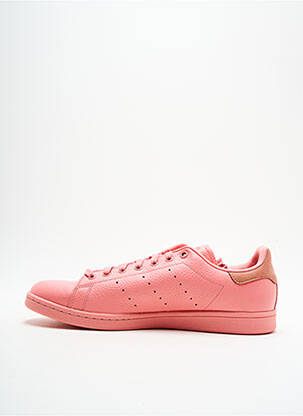 Baskets matière lisse bout rond rose ADIDAS homme