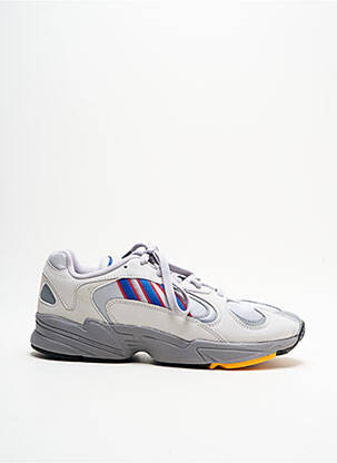 Baskets empiècements bout rond gris ADIDAS homme