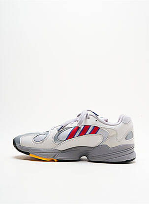 Baskets empiècements bout rond gris ADIDAS homme