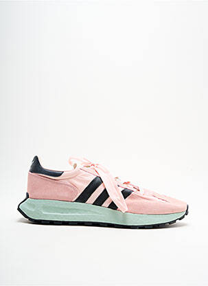 Baskets empiècements bout rond rose ADIDAS homme