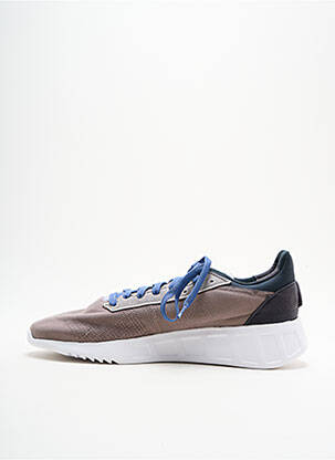 Baskets empiècements bout rond marron ADIDAS homme
