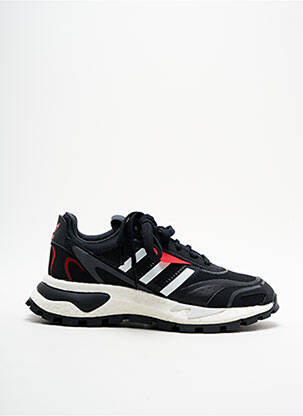 Baskets empiècements bout rond noir ADIDAS homme