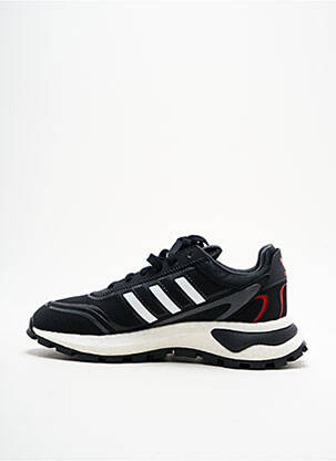 Baskets empiècements bout rond noir ADIDAS homme
