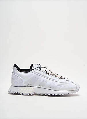Baskets empiècements bout rond blanc ADIDAS homme