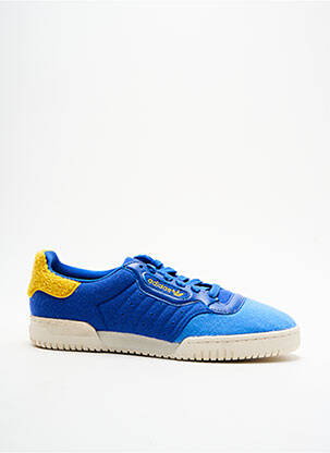 Baskets empiècements bout rond bleu ADIDAS homme