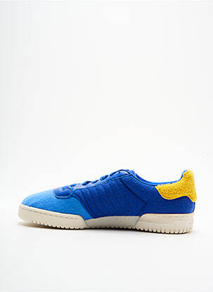 Baskets empiècements bout rond bleu ADIDAS homme