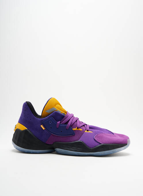 Baskets empiècements bout rond violet ADIDAS homme