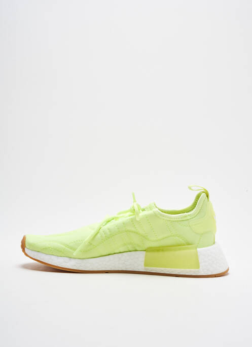 Baskets empiècements bout rond jaune ADIDAS homme