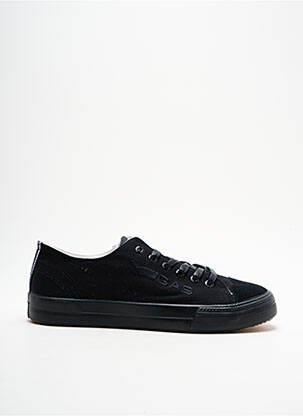 Baskets empiècements bout rond noir GAS homme