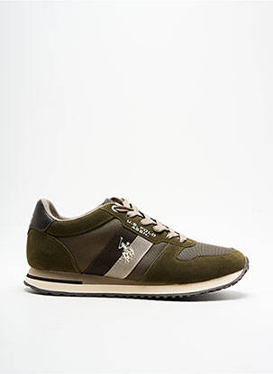 Baskets empiècements bout rond vert U.S. POLO ASSN homme