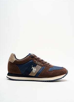 Baskets empiècements bout rond marron U.S. POLO ASSN homme